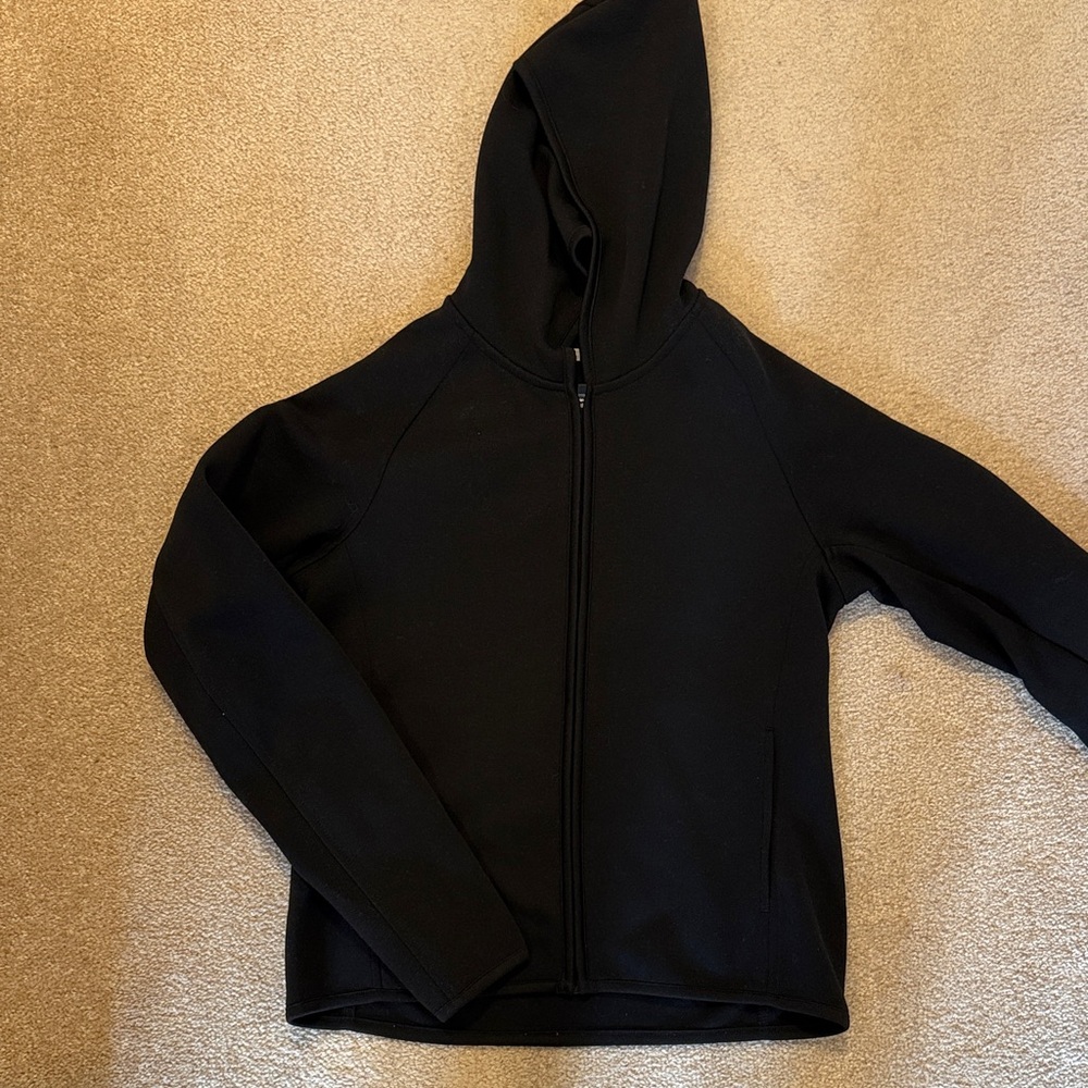 Uniqlo Black Zip-Up Hooded Sweatshirt